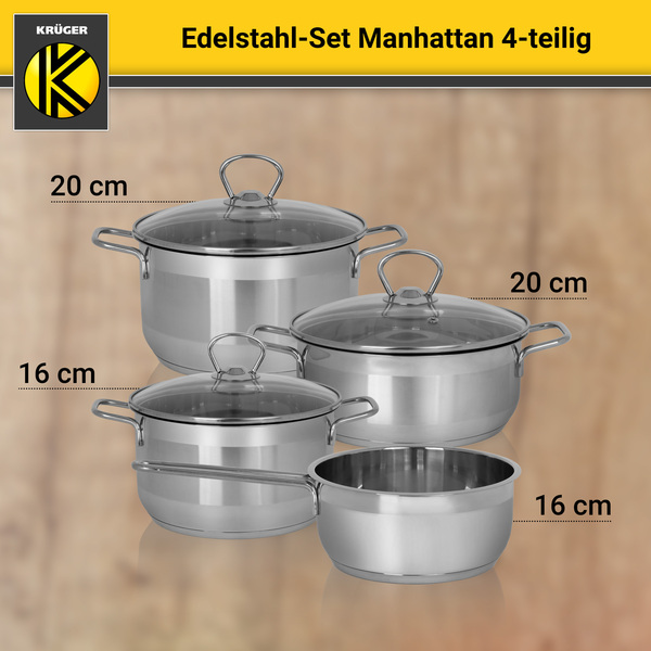 Bild 3 von Karl Krüger - Edelstahl Topfset MANHATTAN, 4 tlg.