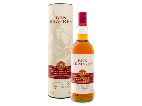 Bild 1 von Ben Bracken Speyside Single Malt Scotch Whisky 21 Jahre 41,9% Vol