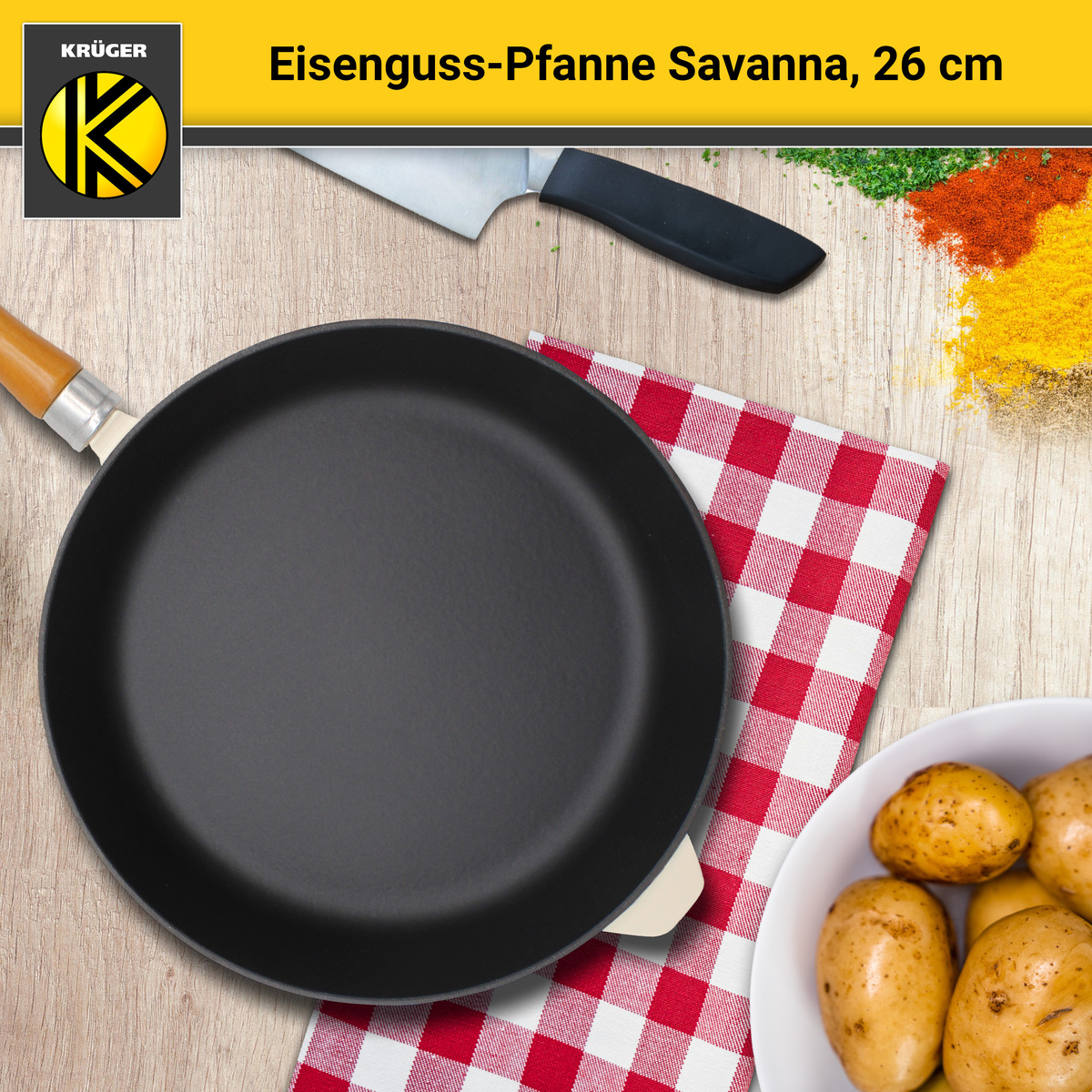 Bild 3 von Karl Krüger - Eisenguss Pfanne SAVANNA, 26 cm