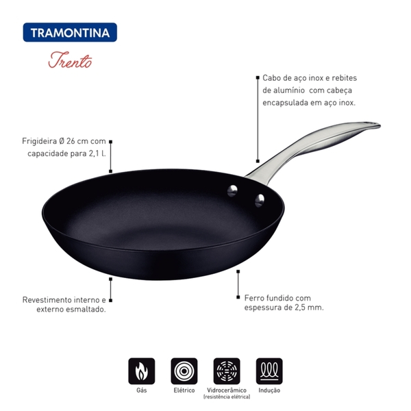 Bild 3 von TRAMONTINA Pfanne aus Gusseisen, Ø30 cm