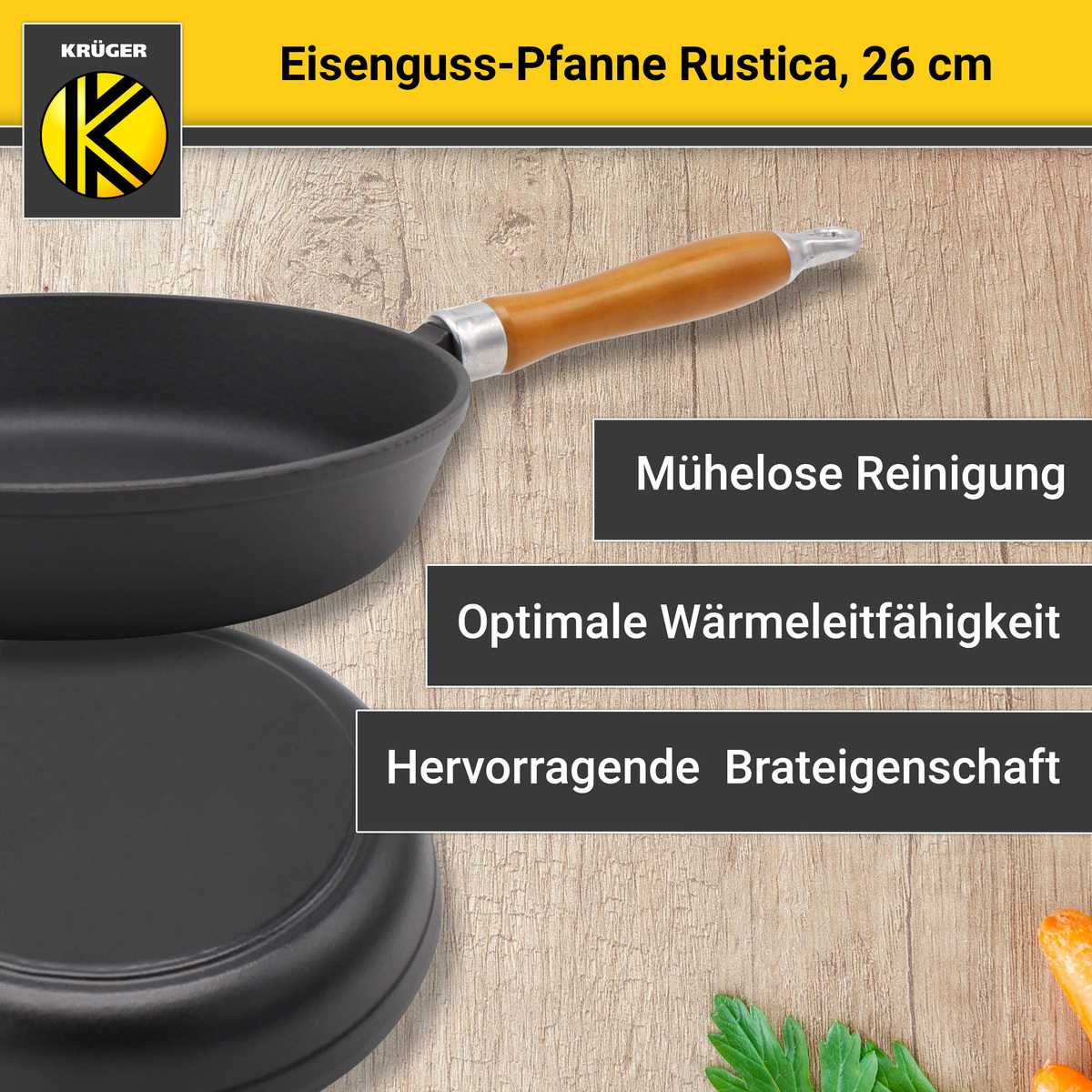 Bild 2 von Karl Krüger - Eisenguss Pfanne RUSTICA, 26 cm