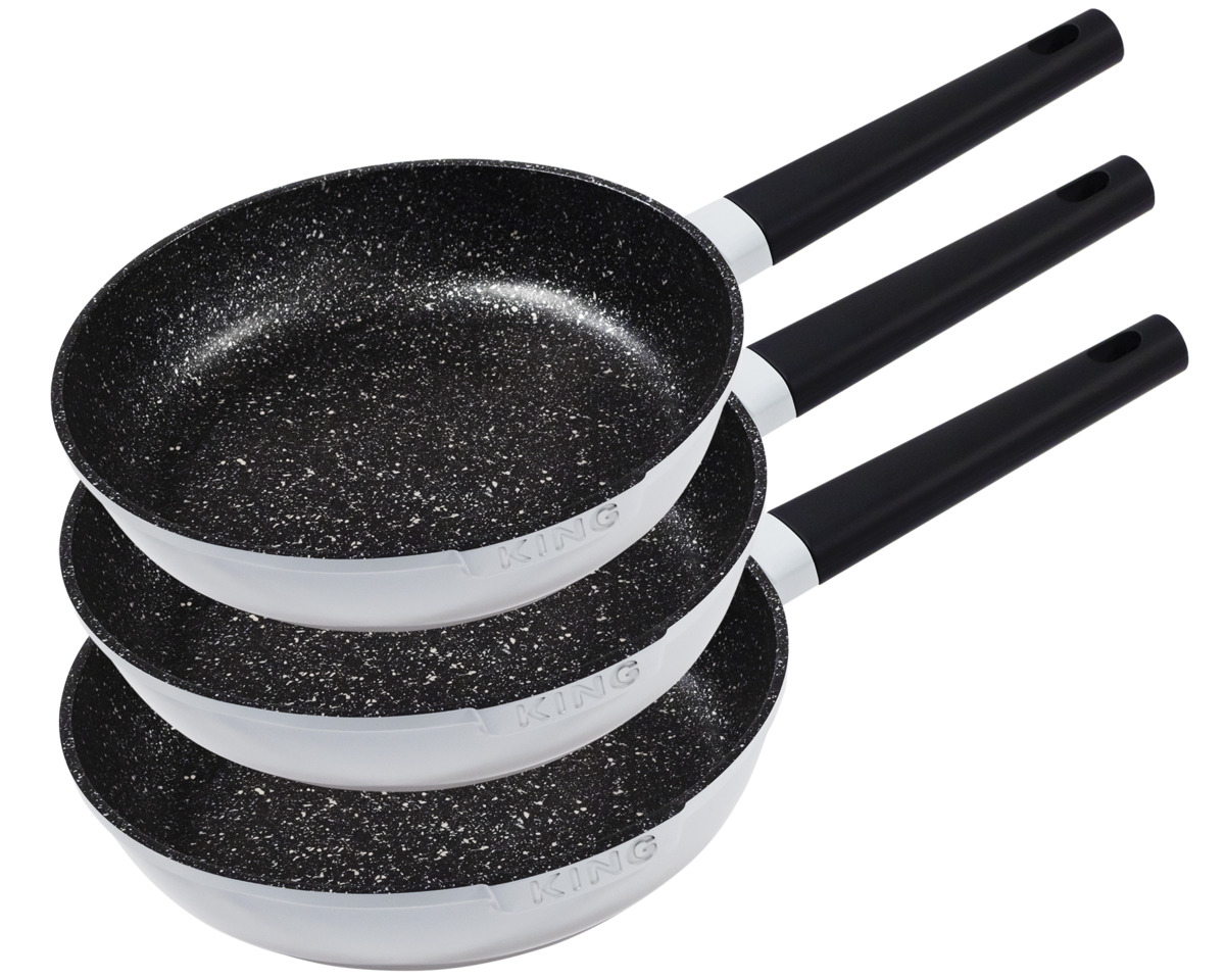 Bild 1 von KING »3tlg. Bratpfannenset« SHINE-GREY, Induktion, 20+24+28cm