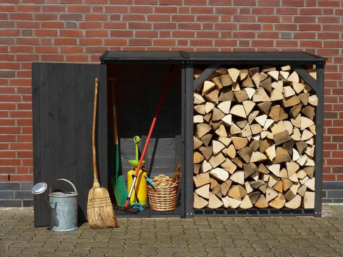 Bild 1 von Promadino Kaminholzkombination "Speyer", anthrazit