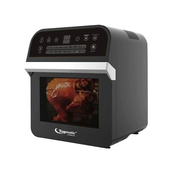 Bild 1 von Topmatic XXL Heißluftfritteuse 12L schwarz DAF-1600.12LB 1600W Digitales Touch-Bedienfeld 60M. Timer