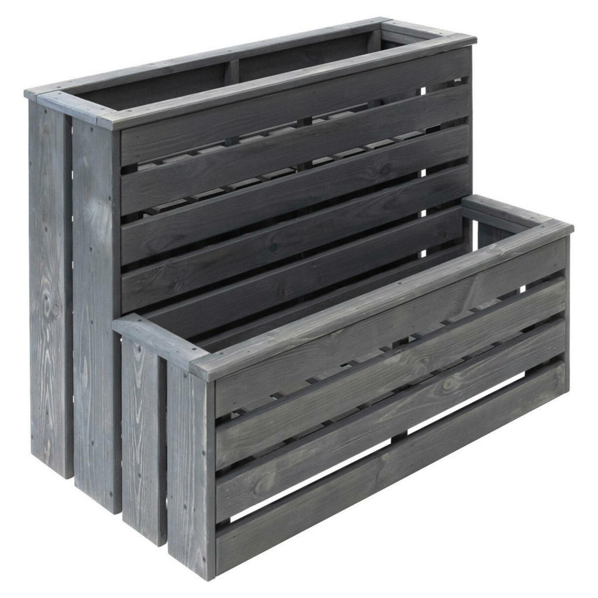 Bild 1 von Westmann Pflanzkasten Duett grau Holz B/H/L: ca. 56x72x100 cm