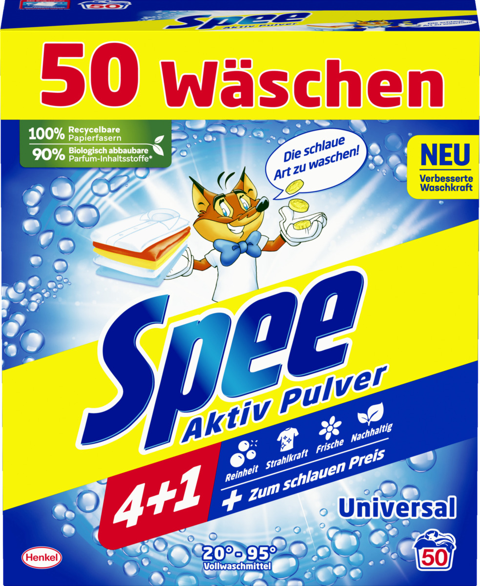 Bild 1 von Spee 4+1 Aktiv Pulver Universal Vollwaschmittel 50 WL