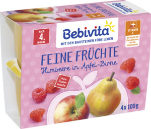 Bebivita Feine Früchte Himbeere in Apfel-Birne 3.38 EUR/1 kg (6 x 400.00g)