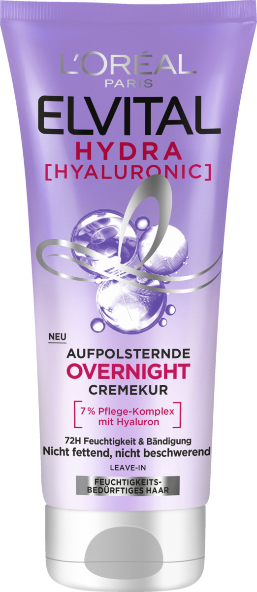 Bild 1 von L’Oréal Paris Elvital Hydra [Hyaluronic] aufpolsternde Overnight Cremekur