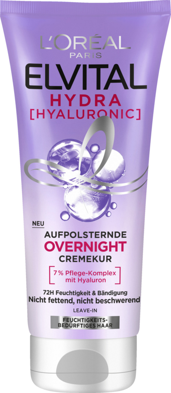 Bild 1 von L’Oréal Paris Elvital Hydra [Hyaluronic] aufpolsternde Overnight Cremekur