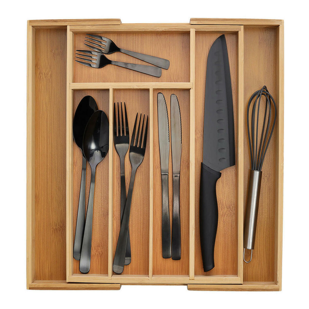 Bild 1 von Zeller Besteckkasten ausziehbar natur B/H/L: ca. 29x5x33,5 cm