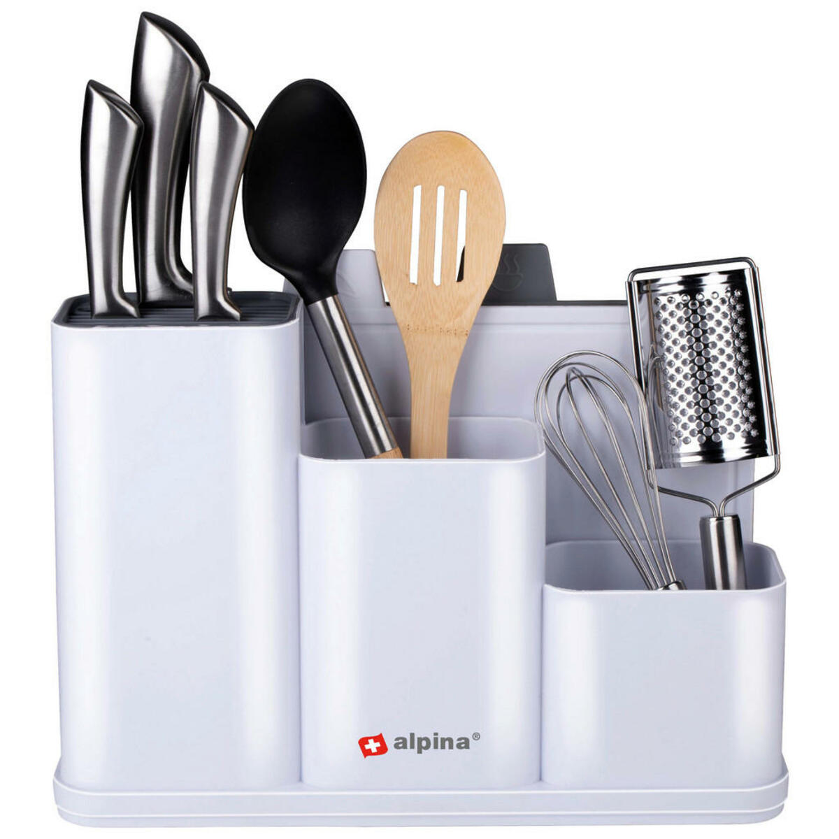 Bild 1 von alpina Küchenorganizer 3tlg. weiß B/H/T: ca. 34x13x23 cm