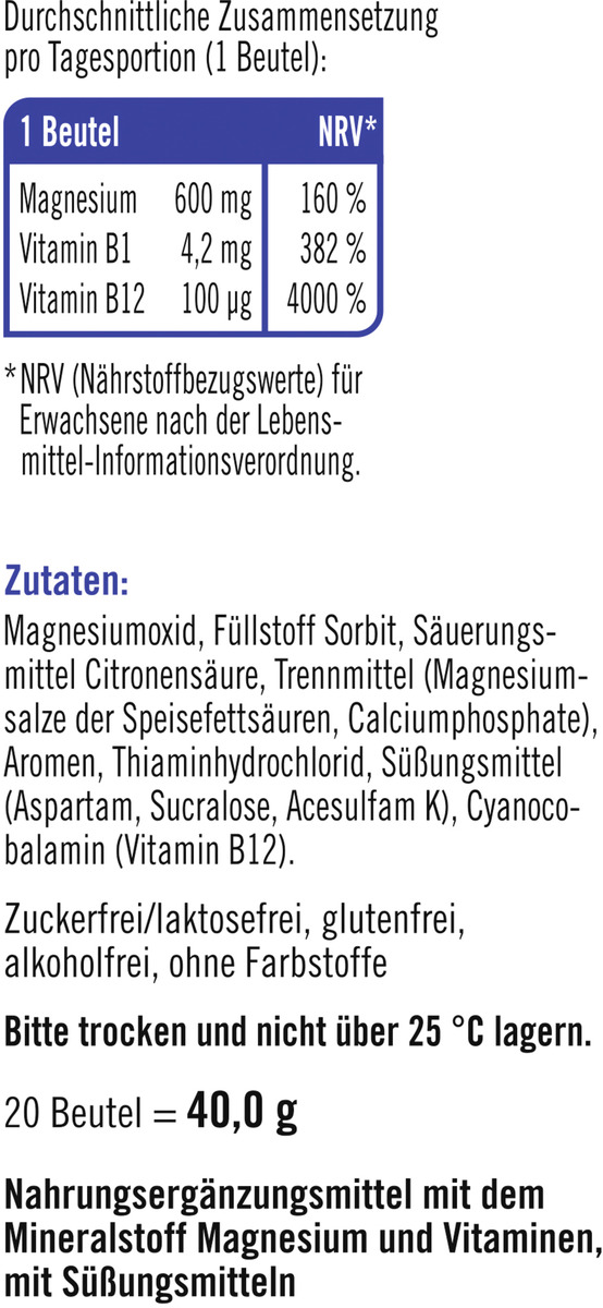 Bild 3 von taxofit Magnesium 600 + B12 Direktgranulat Sticks