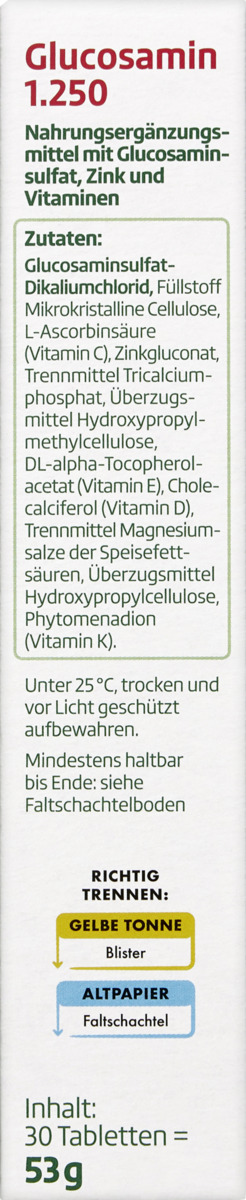 Bild 2 von altapharma Glucosamin 1.250 Tabletten