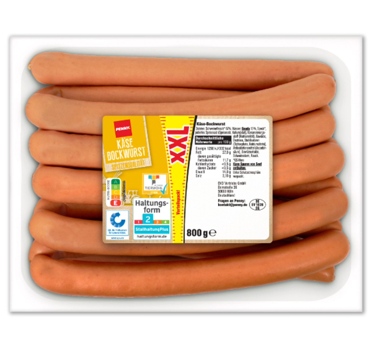 Bild 1 von PENNY XXL Käsebockwurst*