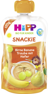 HiPP Bio Sportsfreund Birne-Banane-Traube mit Hafer 0.83 EUR/100 g (6 x 120.00g)