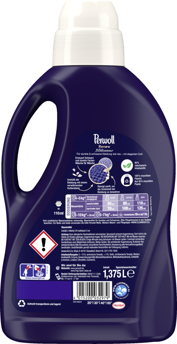 Bild 2 von Perwoll Renew Blütenmeer Flüssigwaschmittel 25 WL