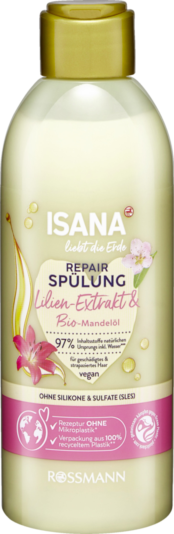 Bild 1 von ISANA Repair Spülung Lilien-Extrakt & Bio-Mandelöl