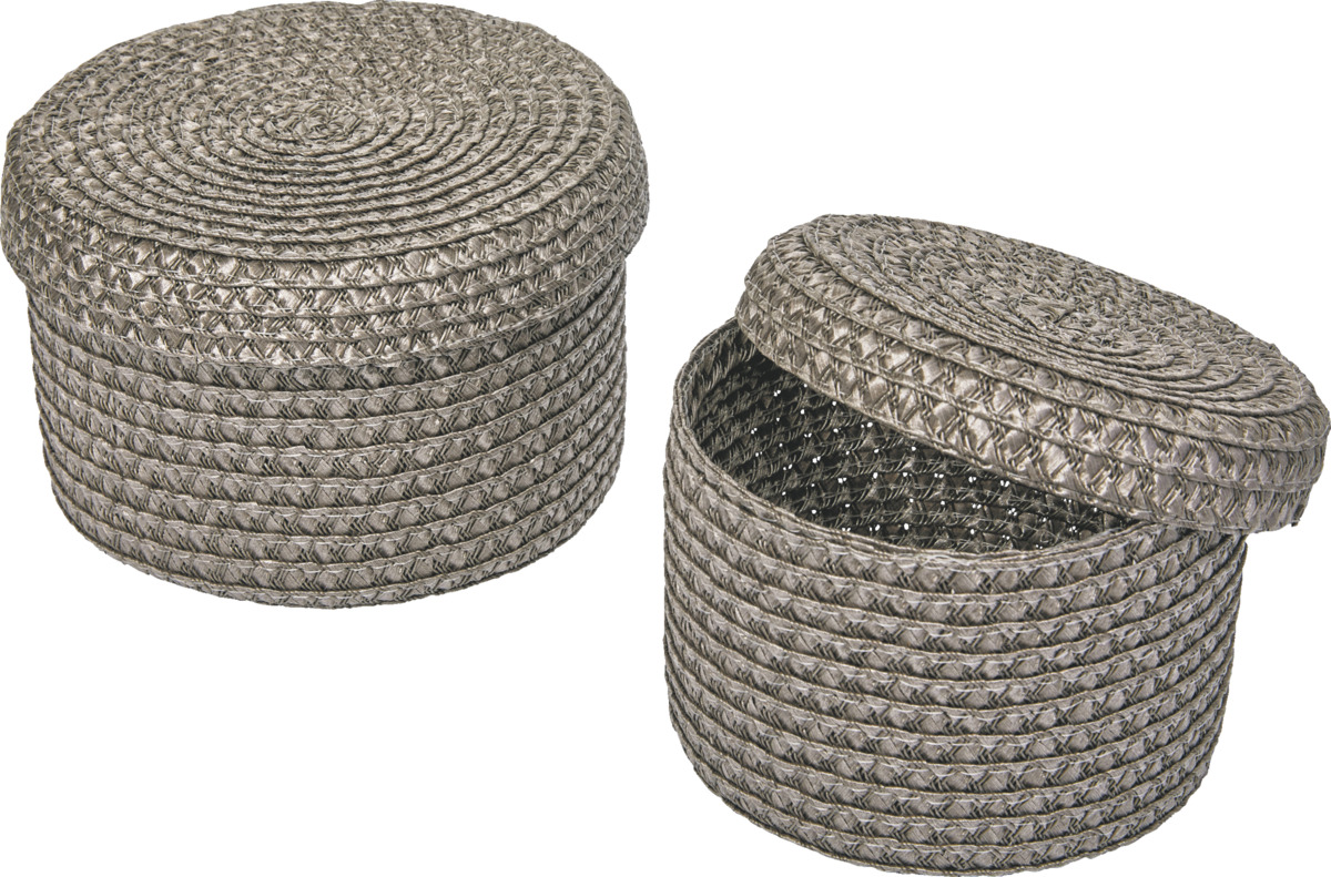 Bild 1 von IDEENWELT Aufbewahrungskörbe 2er-Set dunkelgrau