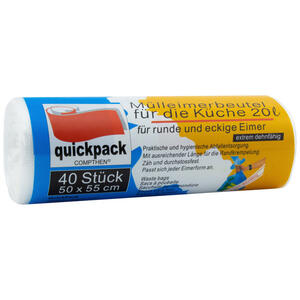 Quickpack Müllbeutel B/L: ca. 50x55 cm