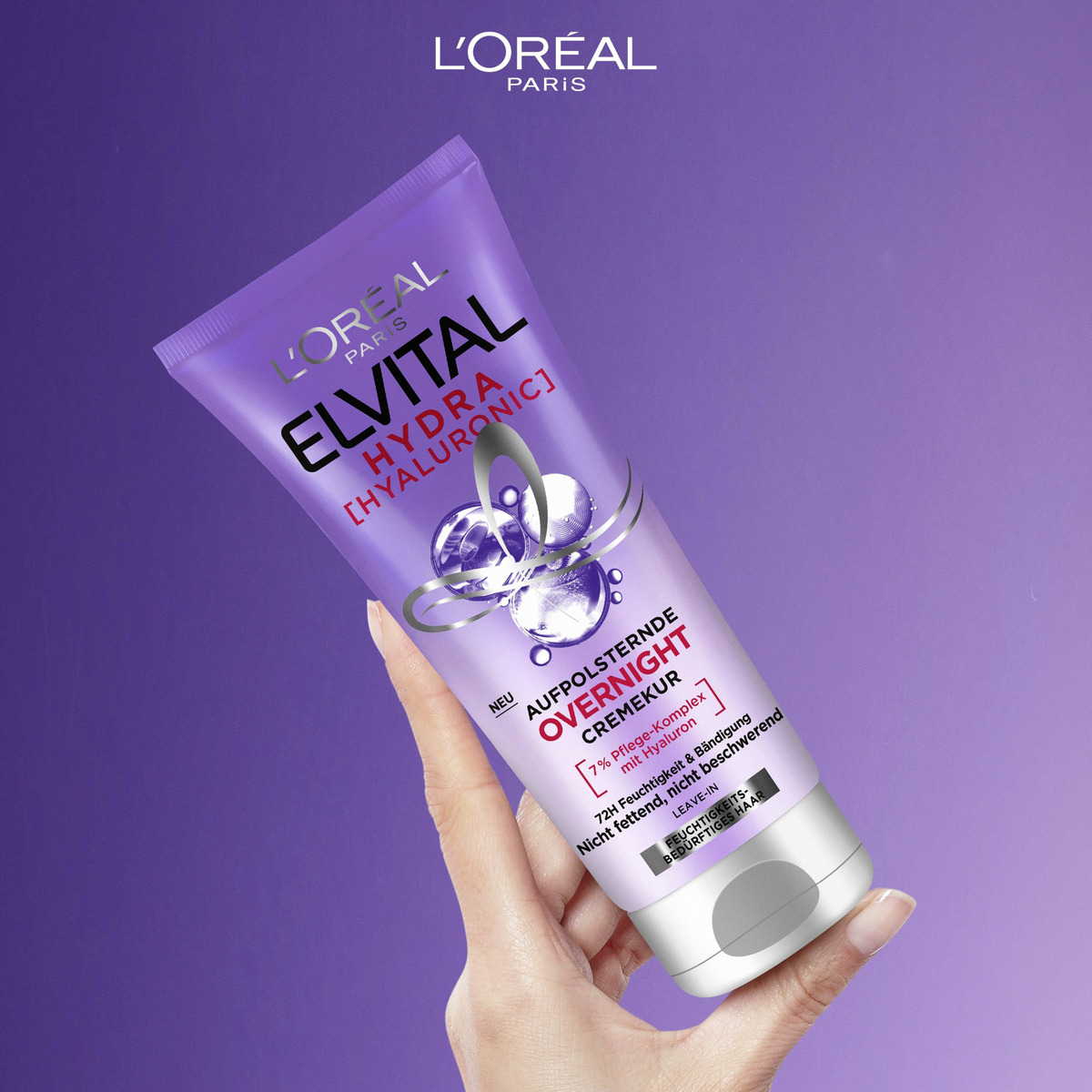 Bild 3 von L’Oréal Paris Elvital Hydra [Hyaluronic] aufpolsternde Overnight Cremekur