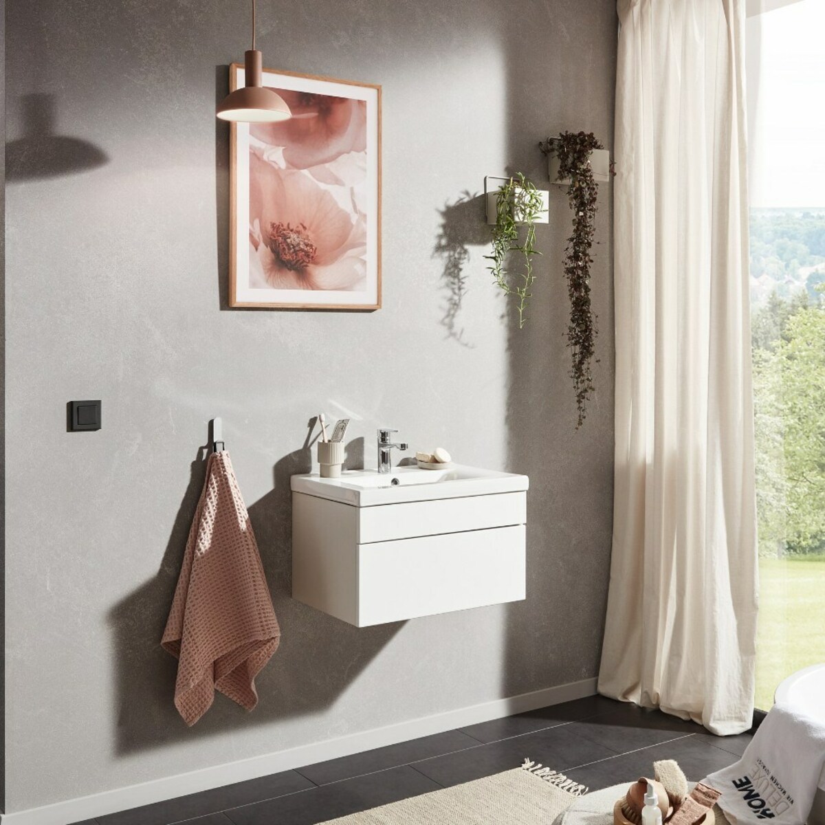 Bild 1 von Home Deluxe Wangerooge Badmöbel-Set weiß, ca. 61 cm breit ohne Spiegel (Gr. S)