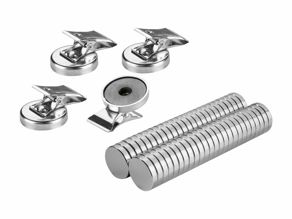 Bild 1 von PARKSIDE® 50 Neodym-Magnete/4 Magnetklammern