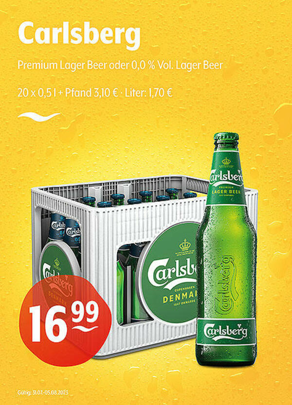 Bild 1 von Carlsberg Premium Lager Beer oder 0,0 % Vol. Lager Beer
