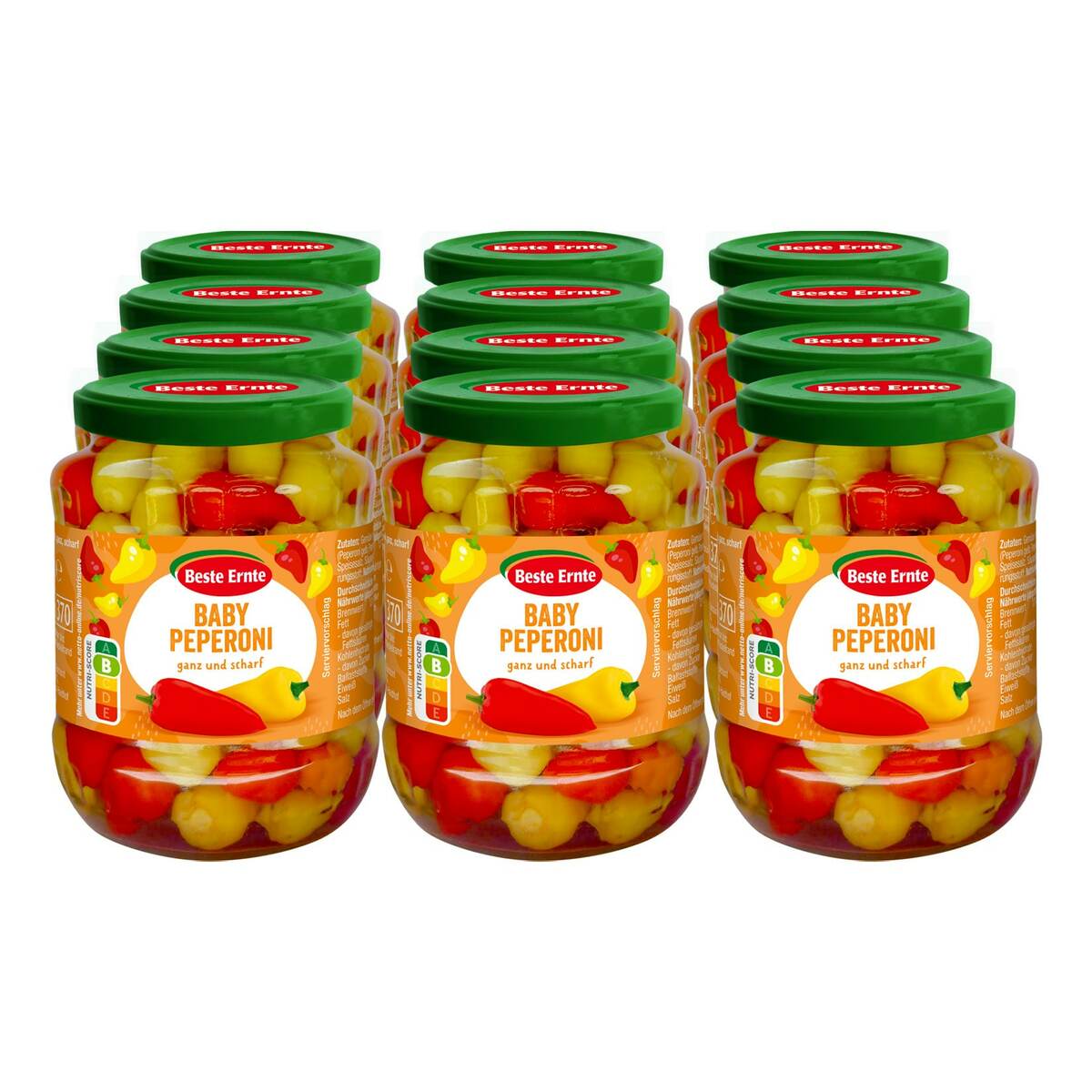 Bild 1 von Beste Ernte Babypeperoni 200 g, 12er Pack