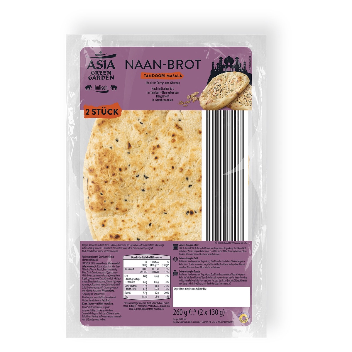 Bild 2 von ASIA GREEN GARDEN Naan-Brot 260 g