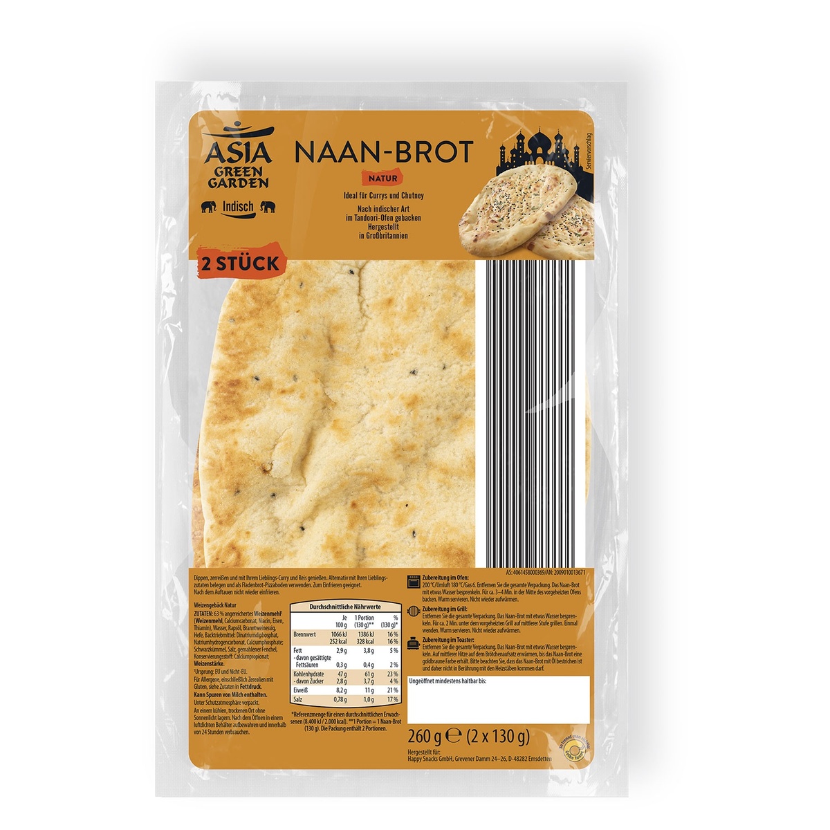 Bild 1 von ASIA GREEN GARDEN Naan-Brot 260 g