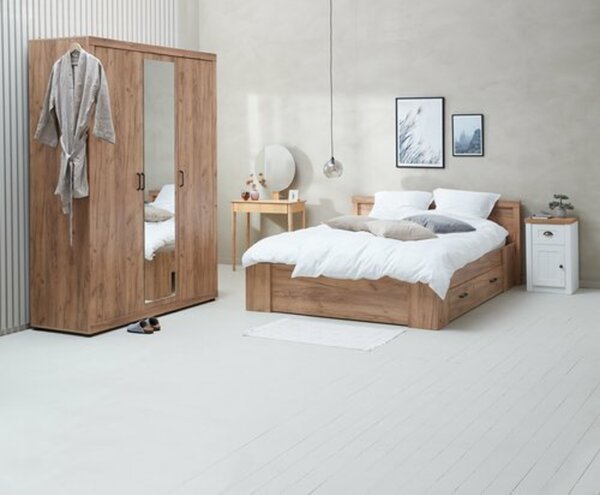 Bild 4 von Kommode MARKSKEL 4 Schubladen weiß/eichefarben