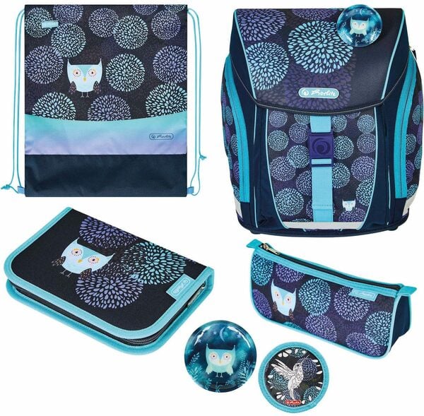 Bild 1 von Herlitz Schulranzen FiloLight Plus, Flower Owl (Set), mit Sportbeutel, Etui, Faulenzer und Sportbeutel