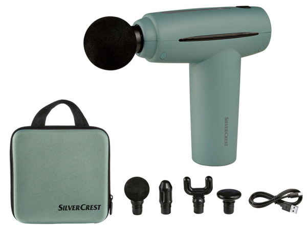 Bild 2 von SILVERCREST® PERSONAL CARE Mini-Massage-Gun »SMMG 3.7 A1«, mit 4 Aufsätzen
