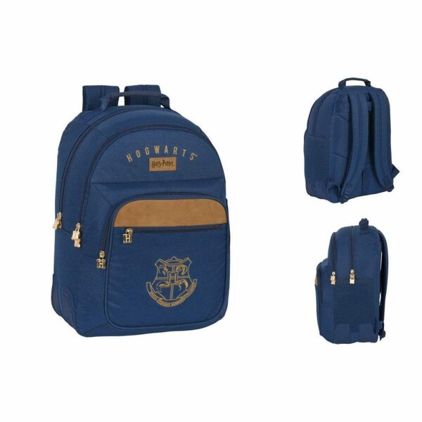 Bild 1 von Harry Potter Rucksack Schulrucksack Harry Potter Magical Braun Marineblau 32 x 42 x 15 cm