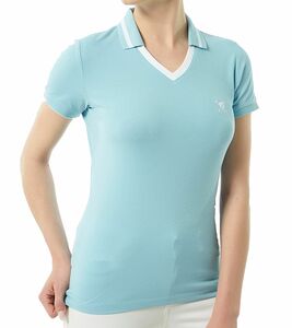 AUDEN CAVILL Regina Damen Polo-Hemd Freizeit-Shirt AC19S PLW10005 V1628 Blau