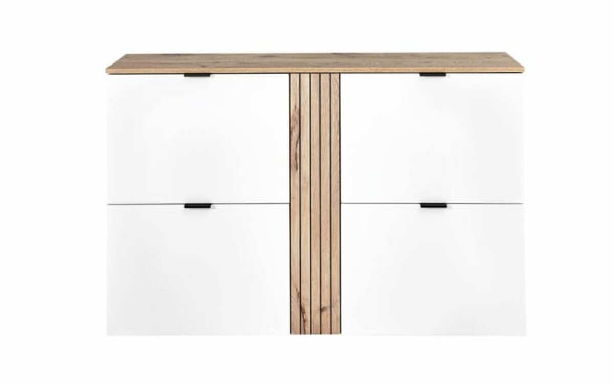 Bild 2 von Vito - Schuhschrank 6048 in Viking Oak Nachbildung/ supermatt weiß