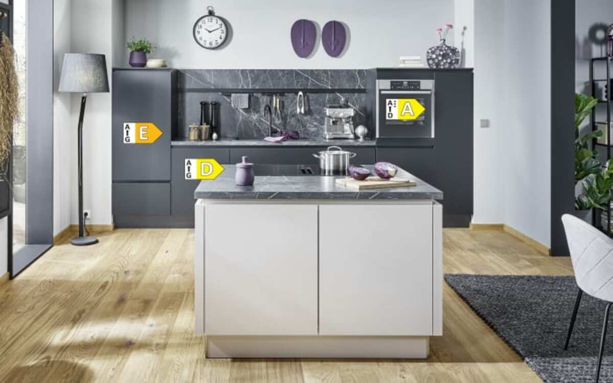 Bild 3 von Impressa - Einbauküche Laser soft, schwarz, inkl. AEG Elektrogeräte