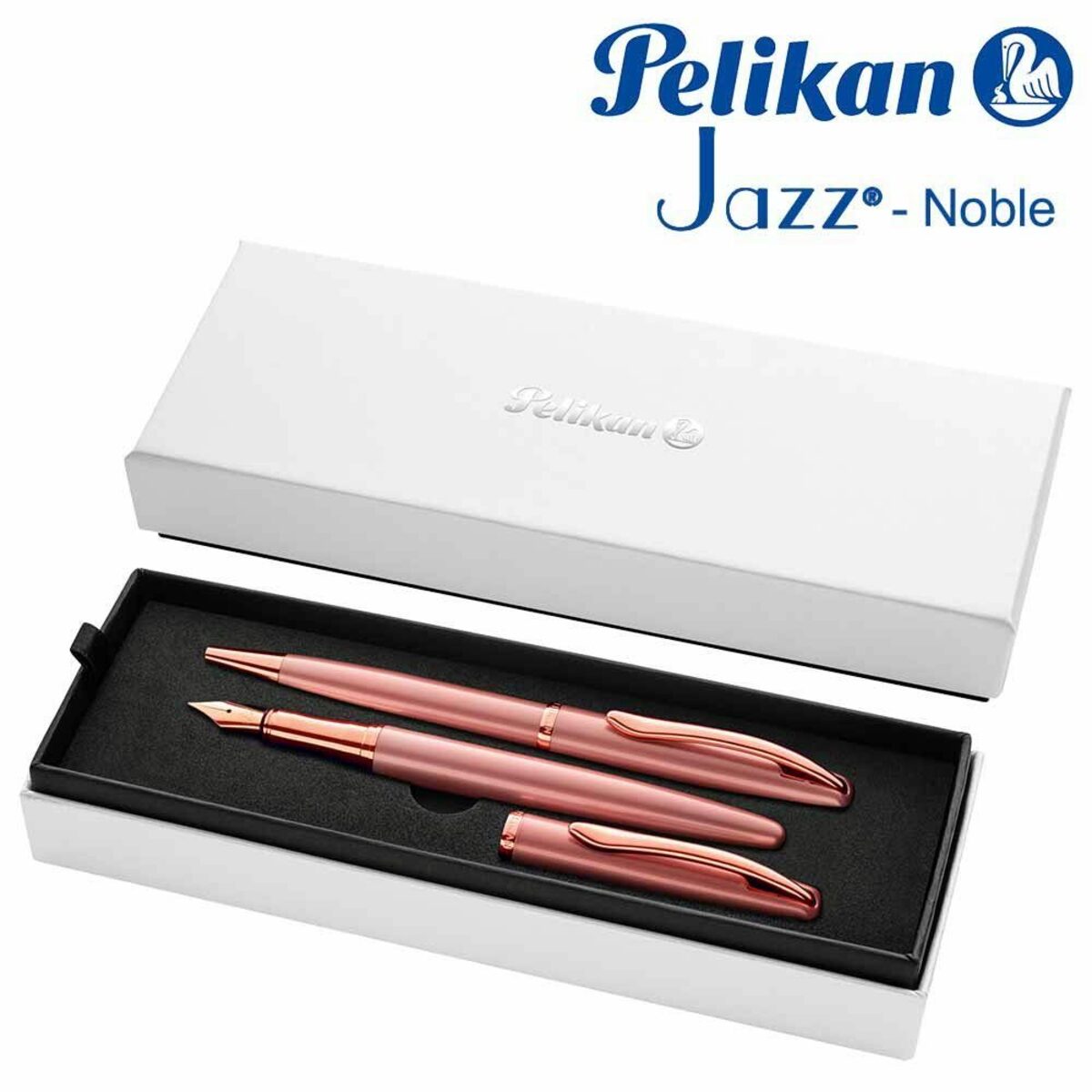 Bild 1 von Pelikan Drehkugelschreiber Pelikan Jazz Noble Kugelschreiber Füller Geschenke-Set Pink Rose