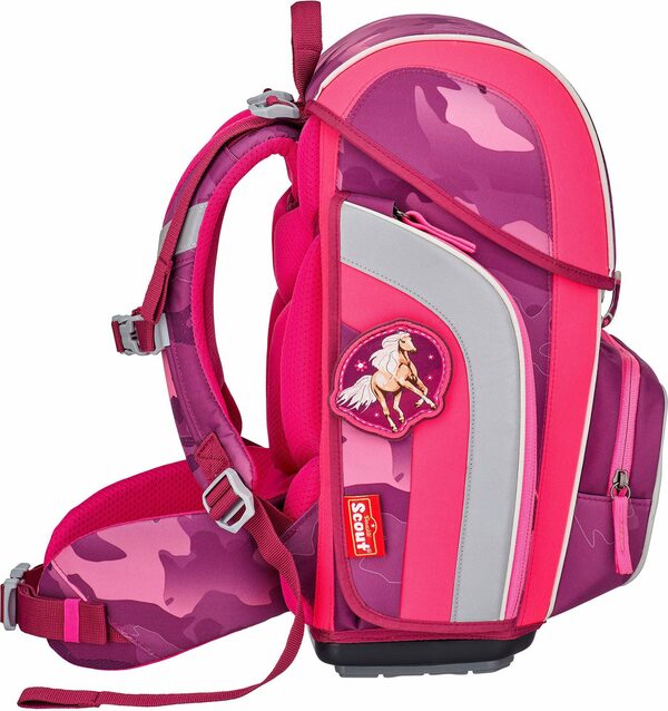 Bild 3 von Scout Schulranzen Genius, Pink Horse (Set), ent. recyceltes Material (Global Recycled Standard); bluesign® PRODUCT