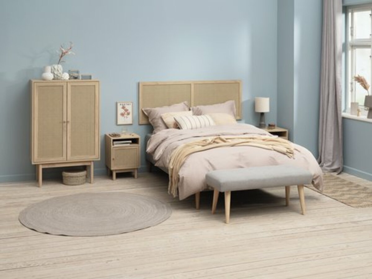 Bild 4 von Nachttisch HALMSTAD 1 Tür Polyrattan/eichefarben