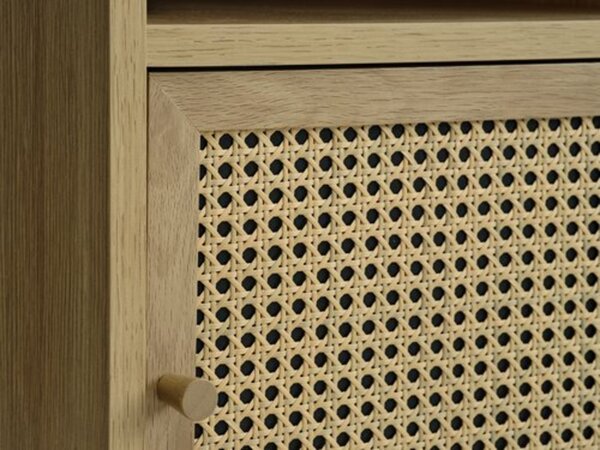 Bild 2 von Nachttisch HALMSTAD 1 Tür Polyrattan/eichefarben