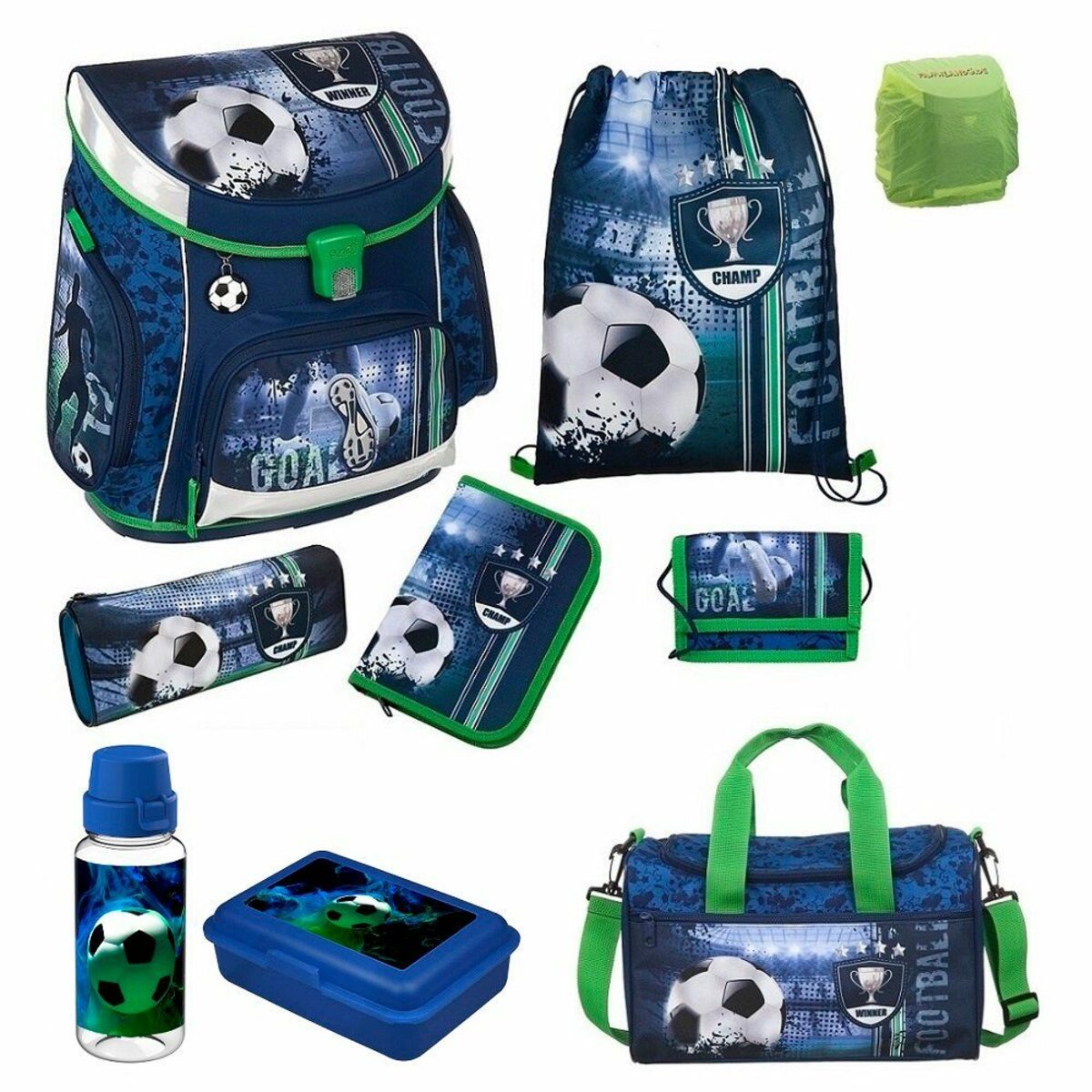 Bild 1 von Scooli Schulranzen Campus Fit (Set, 9-teilig inkl. Federmäppchen und Sporttasche), FOOTBALL Fußball