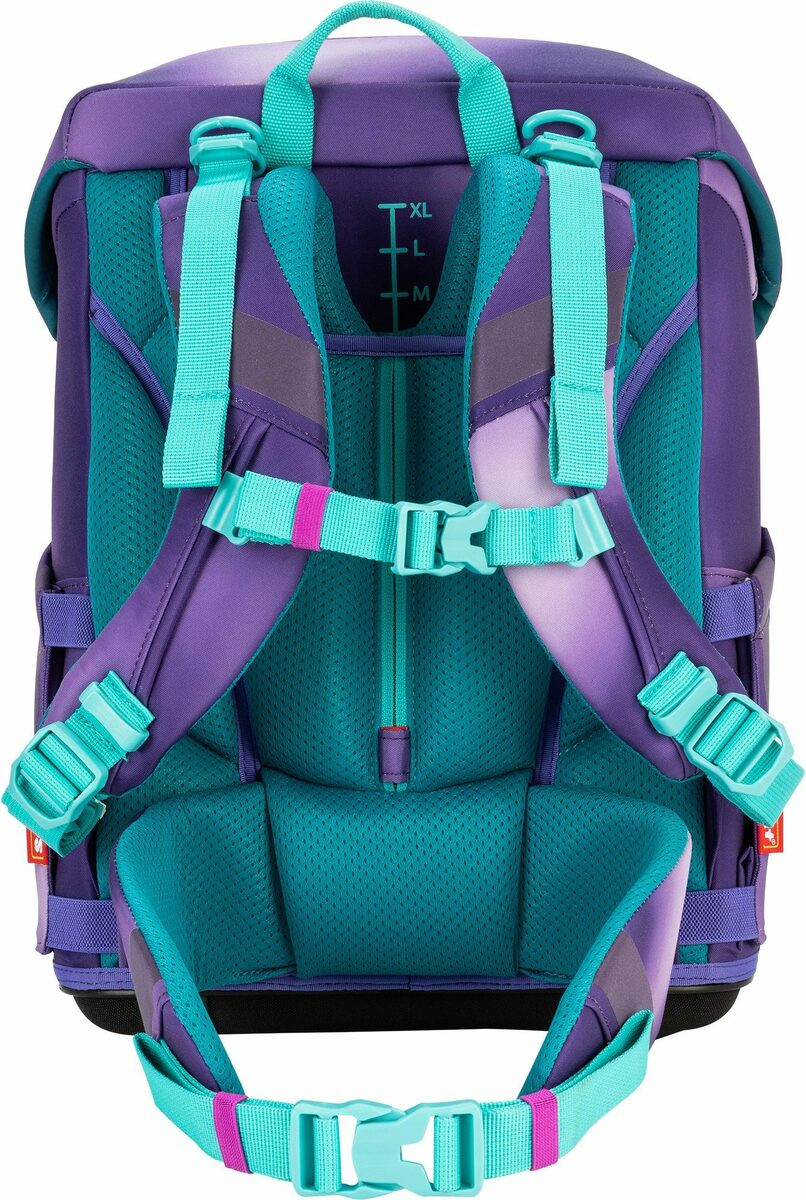 Bild 4 von Scout Schulranzen Sunny II Exklusiv Superflash, Purple Magic (Set), extra große reflektierende Flächen; Faser aus recycelten PET-Flaschen