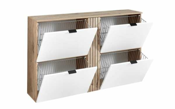 Bild 3 von Vito - Schuhschrank 6048 in Viking Oak Nachbildung/ supermatt weiß