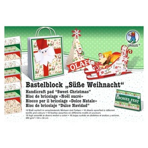 Ursus - Bastelblock Süße Weihnacht - 18 Blatt