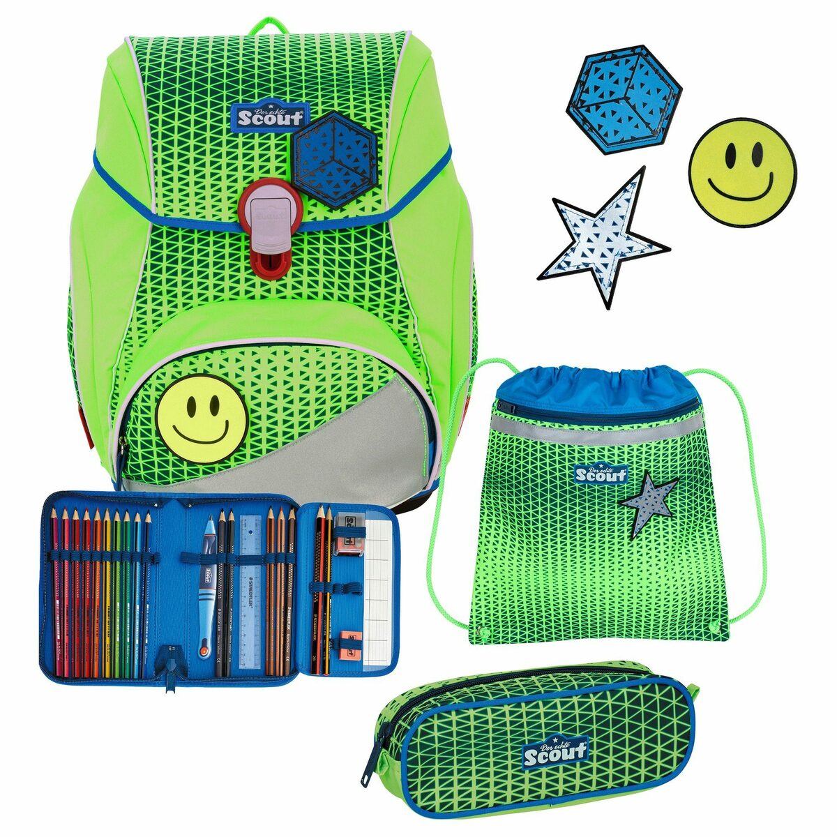Bild 1 von Scout Schulranzen Alpha Exklusiv DIN NEON - Schulranzen Set 4tlg.