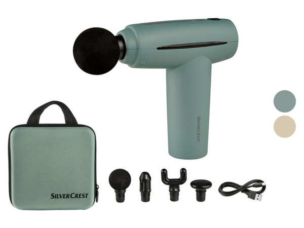 Bild 1 von SILVERCREST® PERSONAL CARE Mini-Massage-Gun »SMMG 3.7 A1«, mit 4 Aufsätzen