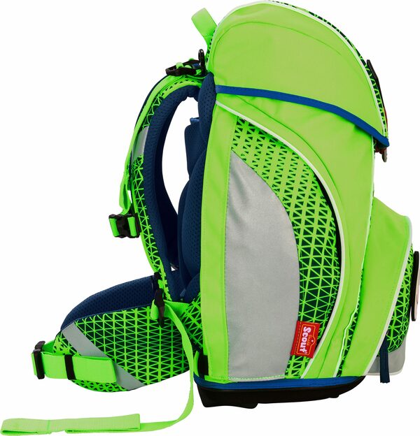 Bild 3 von Scout Schulranzen Alpha Neon Safety - Green Gecko (Set), mit 3 Funny Snaps; enthält recyceltes Material