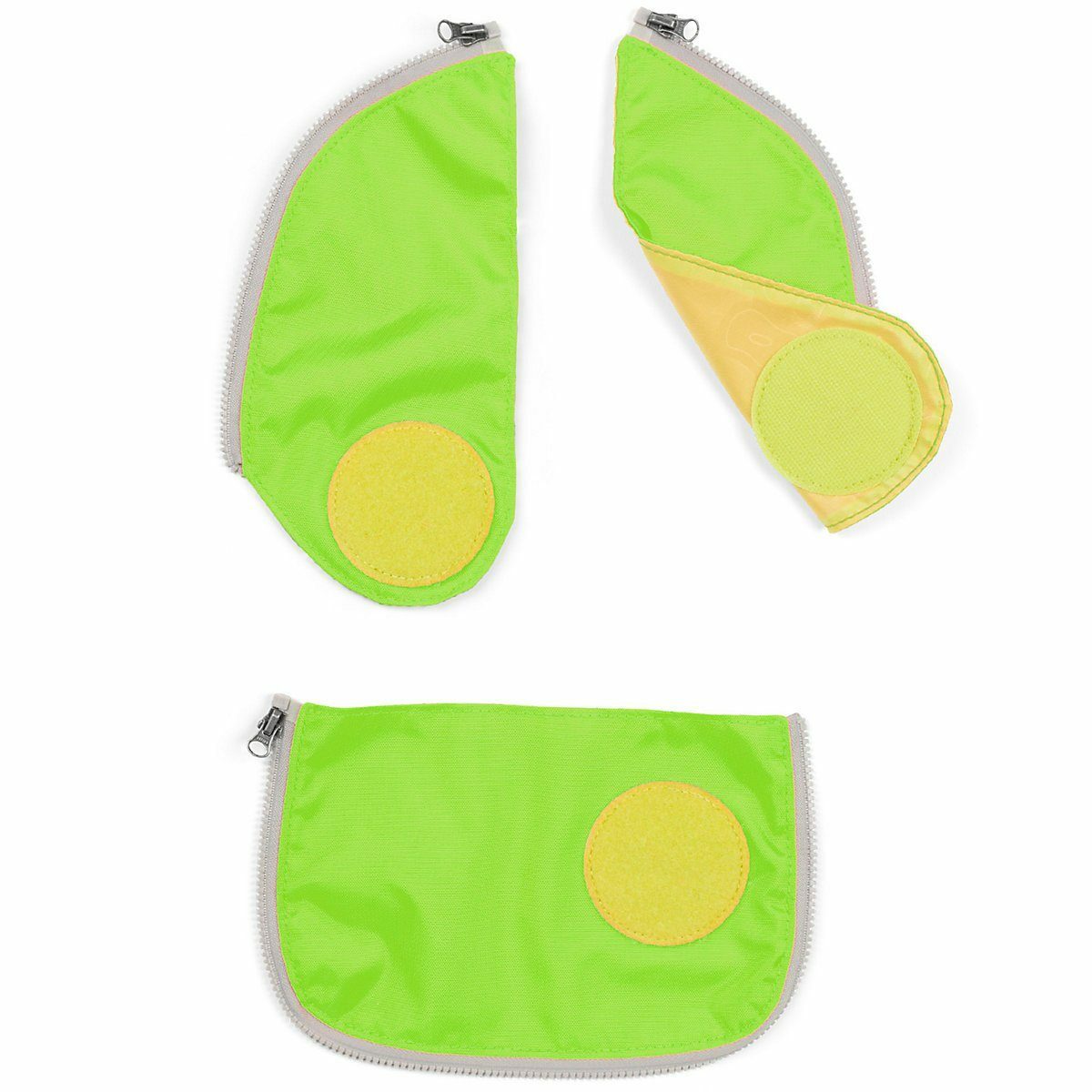 Bild 1 von ergobag Schulranzen cubo Seitentaschen-Zipset grün, 3-tlg.