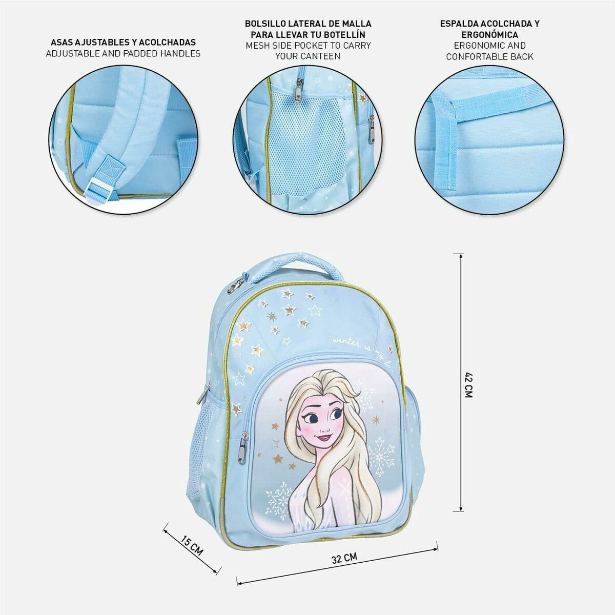 Bild 2 von Frozen Rucksack Schulrucksack Frozen Blau